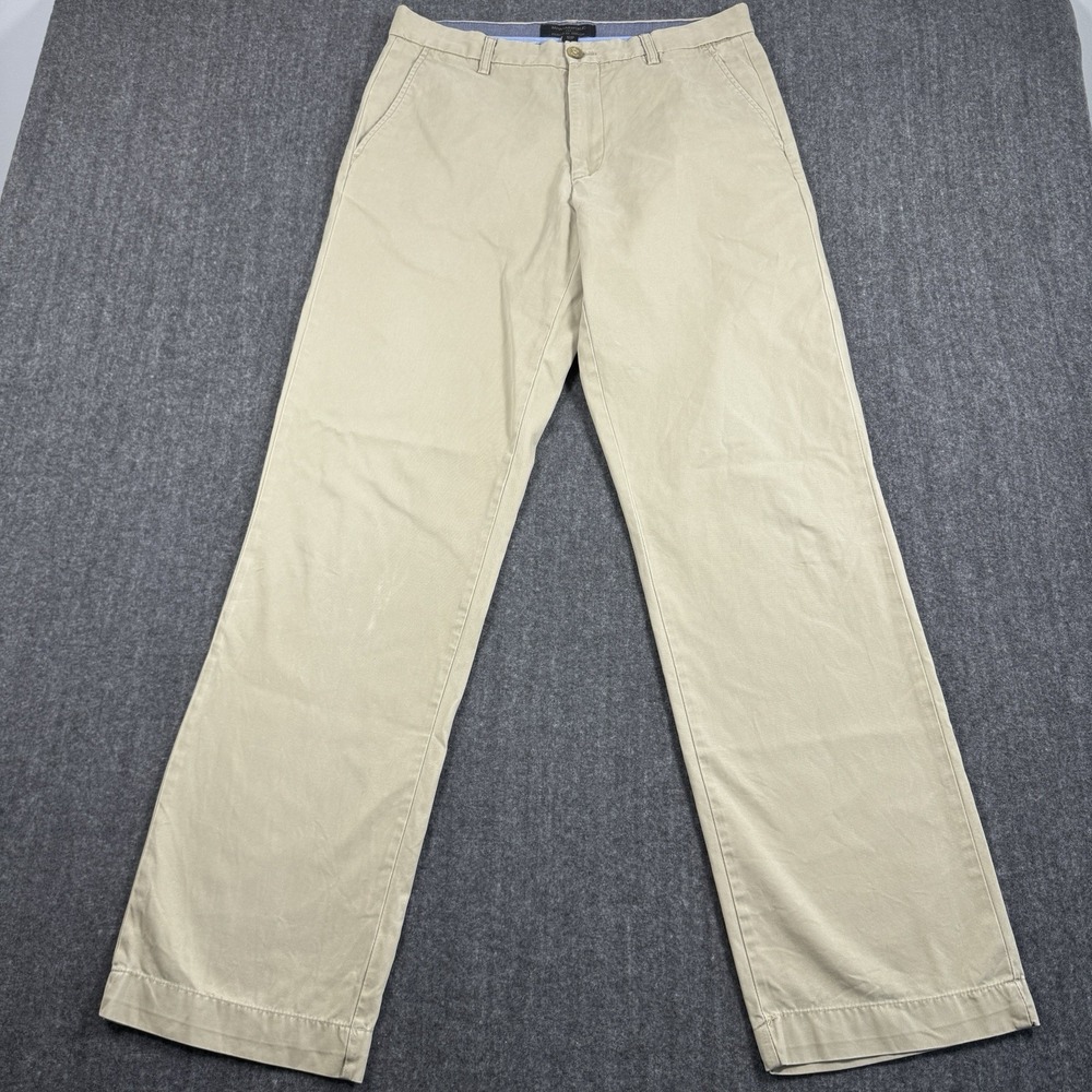 Banana Republic Dawson Mens 33x34 Chino Pants Ivory Relaxed Fit Cotton